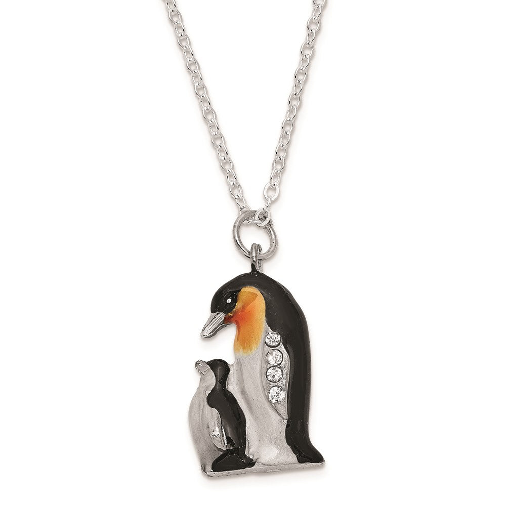 Jere Luxury Giftware, Bejeweled HERO & HARPER Emperor Penguin & Baby Trinket Box with Matching Pendant Trinket Box & Keepsake Container Collectible Gift by Jere Luxury Giftware
