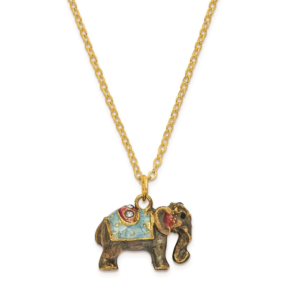Jere Luxury Giftware, Bejeweled KAT Kathmandu Elephant Trinket Box with Matching Pendant Trinket Box & Keepsake Container Collectible Gift by Jere Luxury Giftware