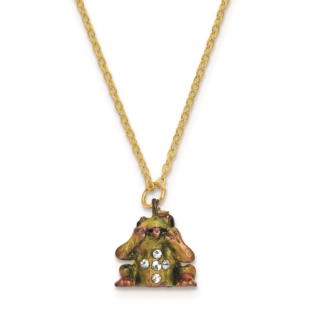 Jere Luxury Giftware, Bejeweled OH MY Expressive Frog Trinket Box with Matching Pendant Trinket Box & Keepsake Container Collectible Gift by Jere Luxury Giftware