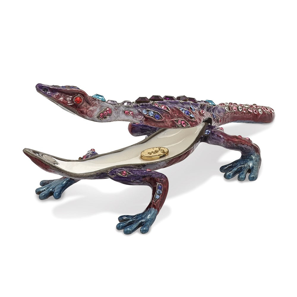 Jere Luxury Giftware, Bejeweled PRINCE OF JEWELS Gecko Trinket Box with Matching Pendant Trinket Box & Keepsake Container Collectible Gift by Jere Luxury Giftware