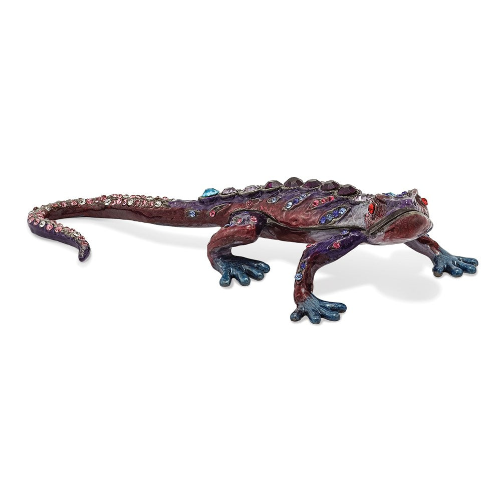 Jere Luxury Giftware, Bejeweled PRINCE OF JEWELS Gecko Trinket Box with Matching Pendant Trinket Box & Keepsake Container Collectible Gift by Jere Luxury Giftware