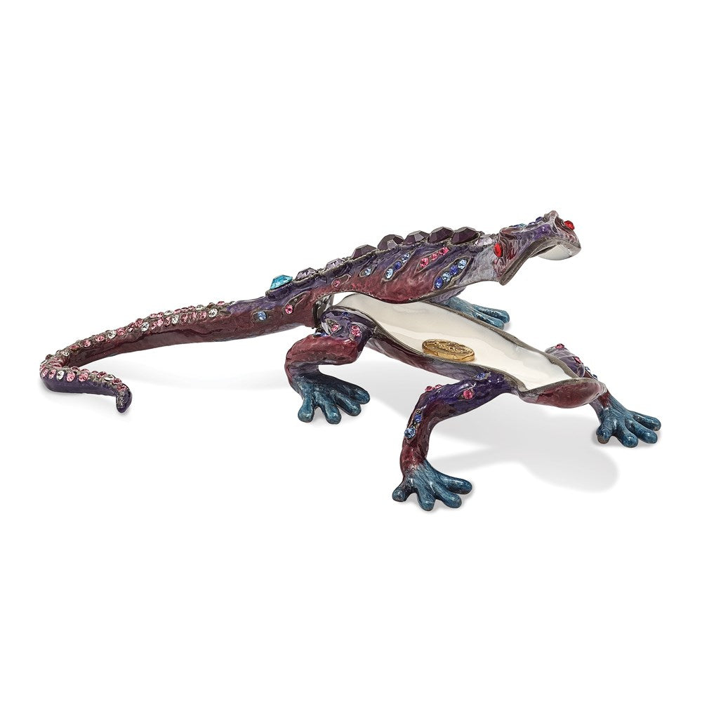 Jere Luxury Giftware, Bejeweled PRINCE OF JEWELS Gecko Trinket Box with Matching Pendant Trinket Box & Keepsake Container Collectible Gift by Jere Luxury Giftware