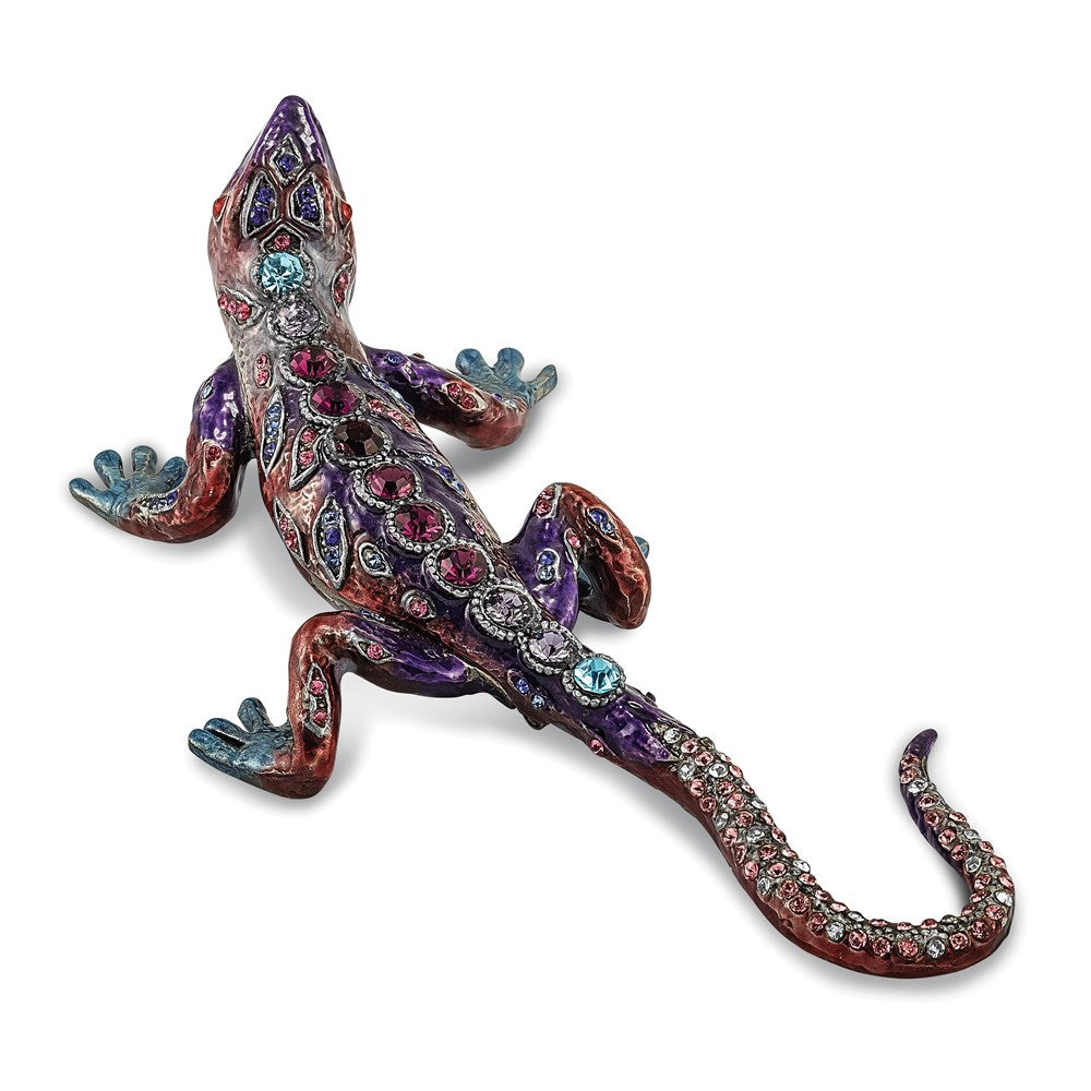Jere Luxury Giftware, Bejeweled PRINCE OF JEWELS Gecko Trinket Box with Matching Pendant Trinket Box & Keepsake Container Collectible Gift by Jere Luxury Giftware