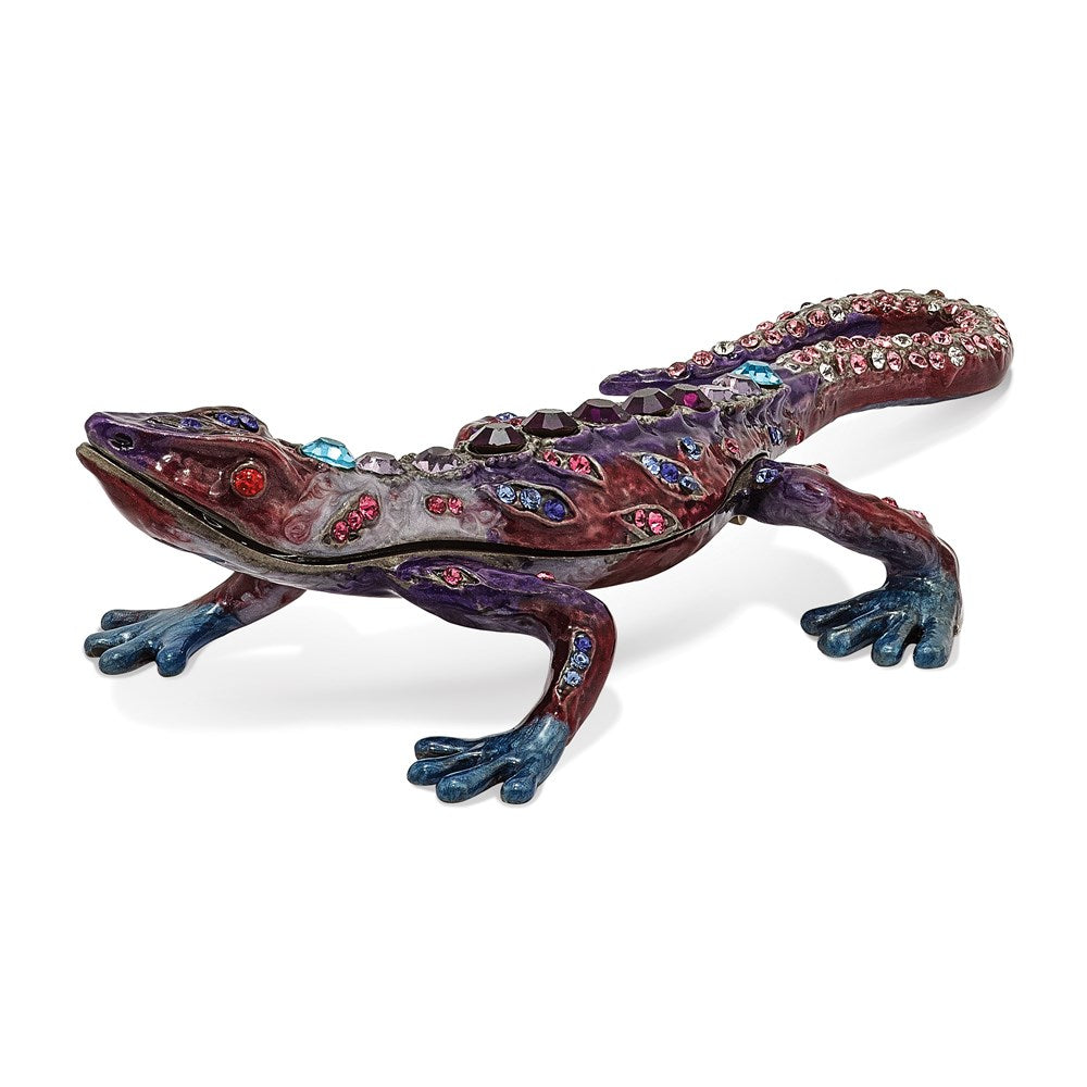 Jere Luxury Giftware, Bejeweled PRINCE OF JEWELS Gecko Trinket Box with Matching Pendant Trinket Box & Keepsake Container Collectible Gift by Jere Luxury Giftware