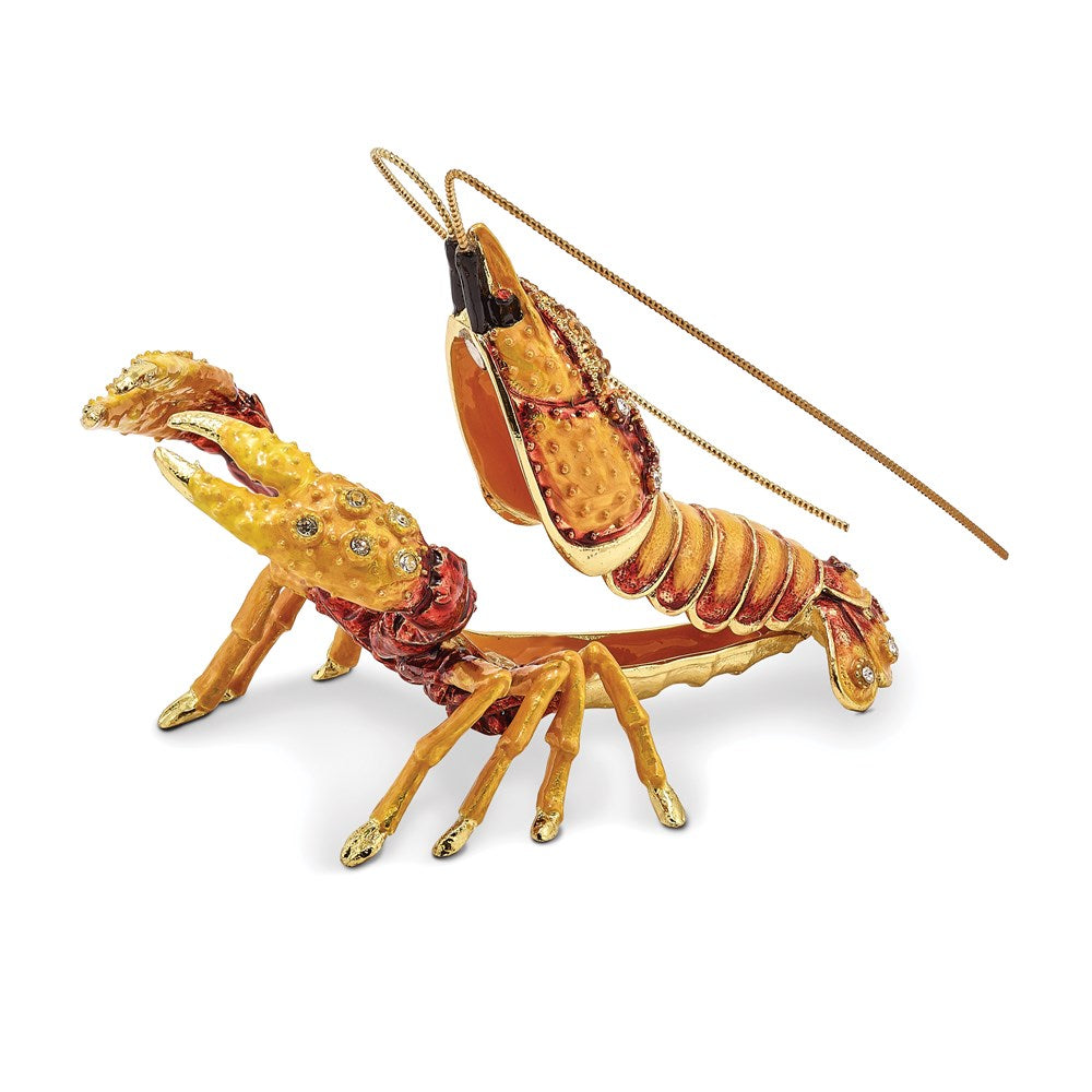 Jere Luxury Giftware, Bejeweled BAYOU Cajun Crawfish Trinket Box with Matching Pendant Trinket Box & Keepsake Container Collectible Gift by Jere Luxury Giftware