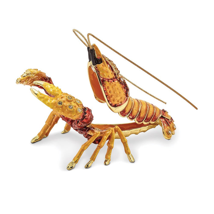Jere Luxury Giftware, Bejeweled BAYOU Cajun Crawfish Trinket Box with Matching Pendant