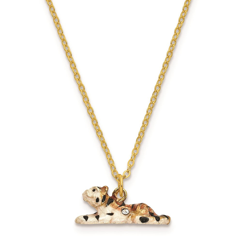 Jere Luxury Giftware, Bejeweled TALINDA Relaxing Tiger Trinket Box with Matching Pendant Trinket Box & Keepsake Container Collectible Gift by Jere Luxury Giftware