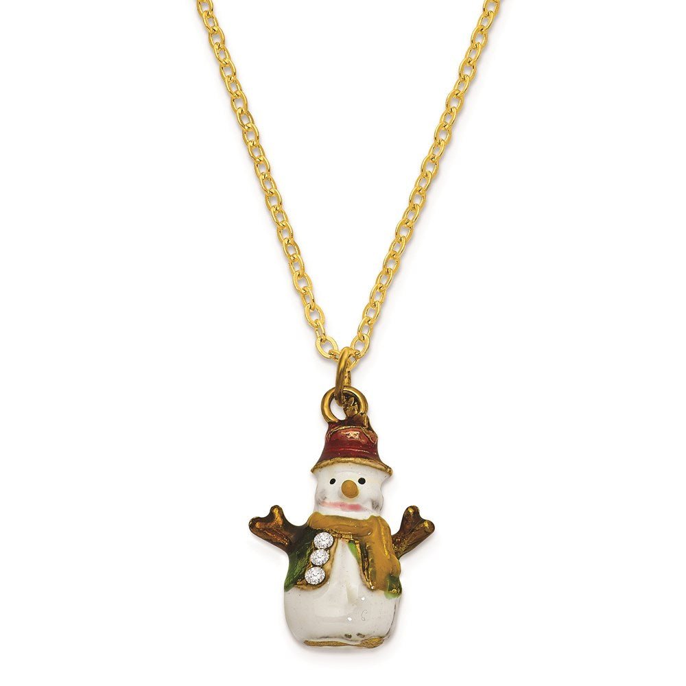 Jere Luxury Giftware, Bejeweled LOGAN Snowman Tree Trinket Box with Matching Pendant Trinket Box & Keepsake Container Collectible Gift by Jere Luxury Giftware