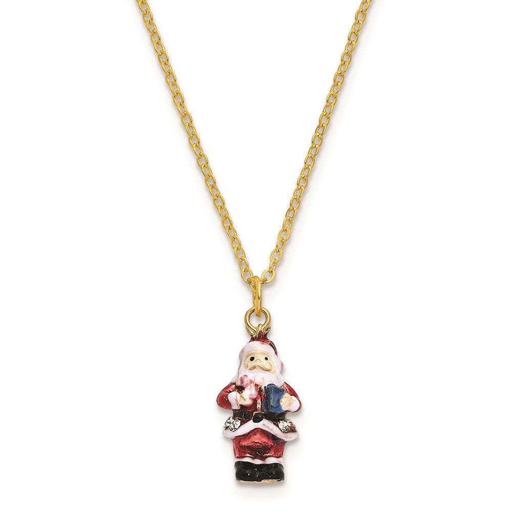 Jere Luxury Giftware, Bejeweled CHRISTMAS CALLER Santa Claus Trinket Box with Matching Pendant Trinket Box & Keepsake Container Collectible Gift by Jere Luxury Giftware