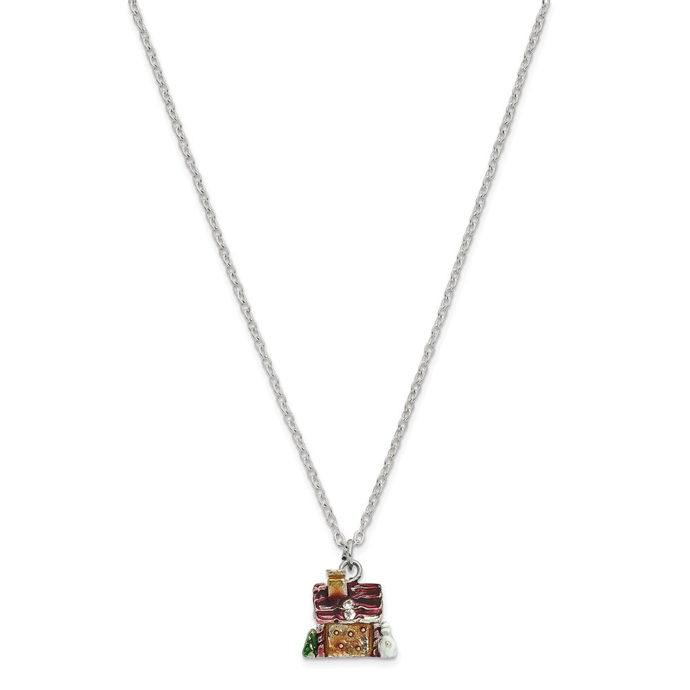 Jere Luxury Giftware, Bejeweled LEBKUCHENHAUS Gingerbread House Trinket Box with Matching Pendant Trinket Box & Keepsake Container Collectible Gift by Jere Luxury Giftware