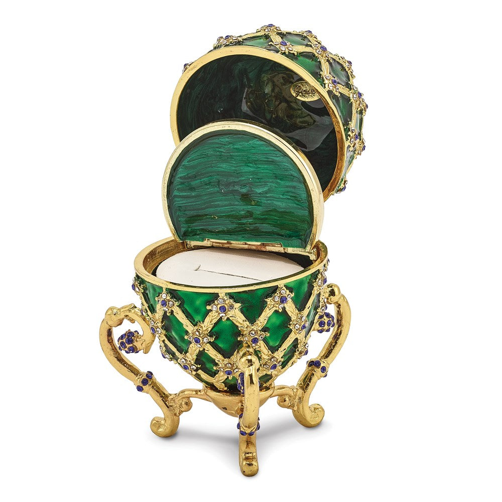 Jere Luxury Giftware, Bejeweled ROYAL COACH w/Ring Holder & Coach Inside Egg with Matching Pendant Trinket Box & Keepsake Container Collectible Gift by Jere Luxury Giftware