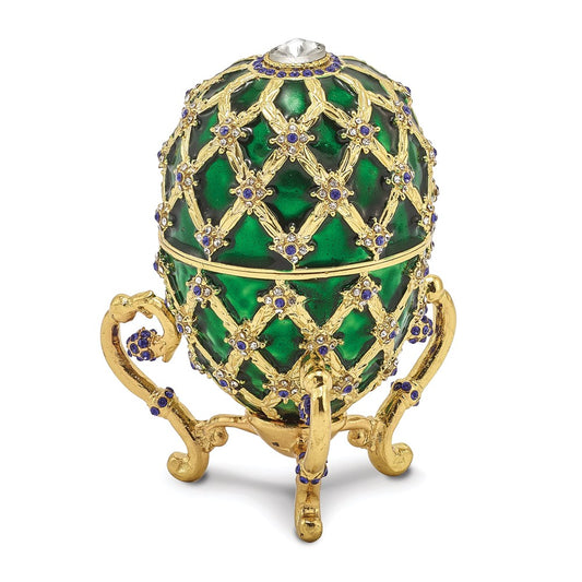 Jere Luxury Giftware, Bejeweled ROYAL COACH w/Ring Holder & Coach Inside Egg with Matching Pendant Trinket Box & Keepsake Container Collectible Gift by Jere Luxury Giftware