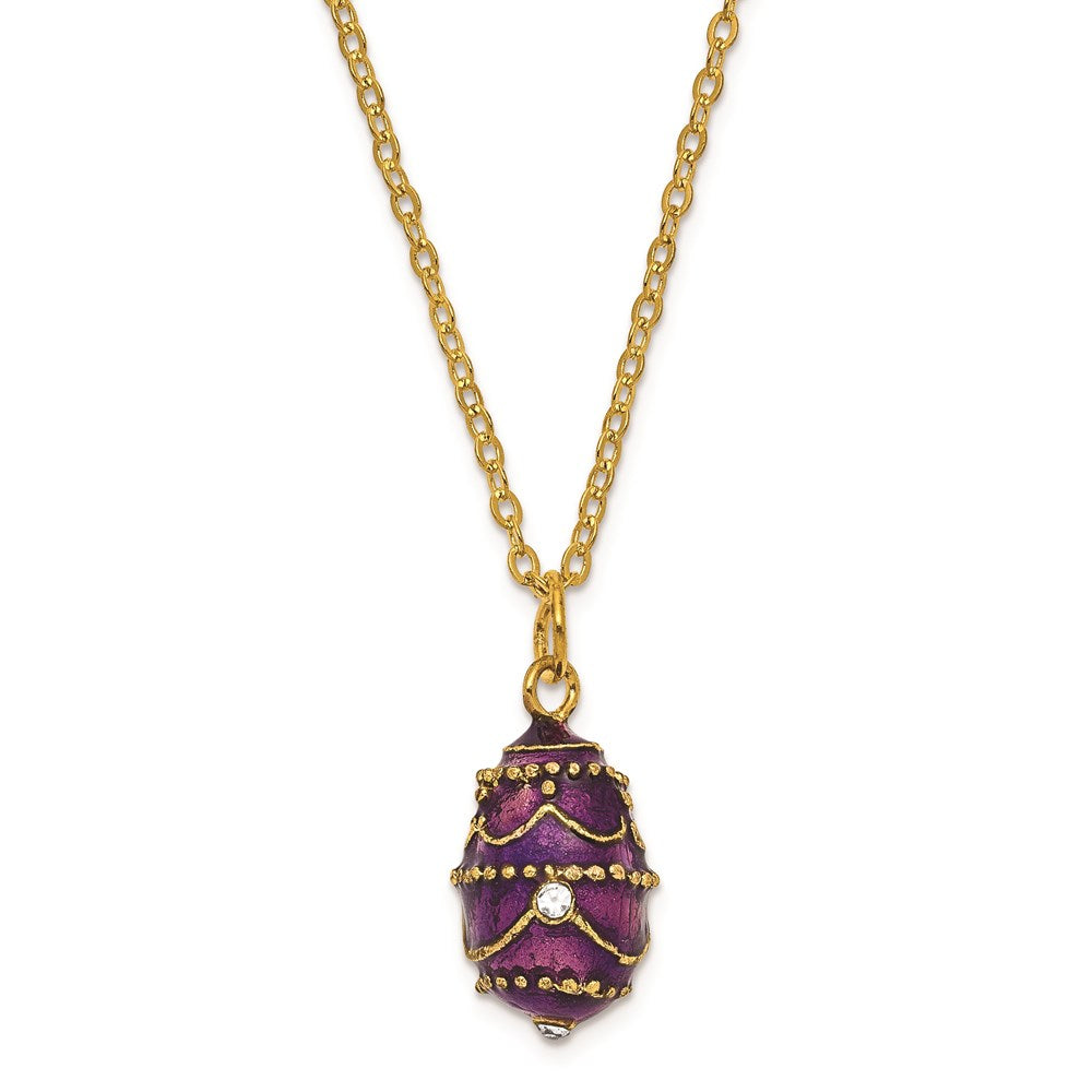 Jere Luxury Giftware, Bejeweled IMPERIAL PURPLE (Plays Endless Love) Musical Egg with Matching Pendant Trinket Box & Keepsake Container Collectible Gift by Jere Luxury Giftware