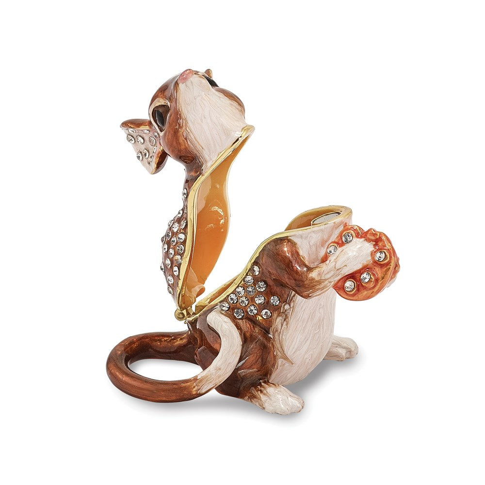 Jere Luxury Giftware, Bejeweled SWEET WILLIAM Mouse & Cookie Trinket Box with Matching Pendant Trinket Box & Keepsake Container Collectible Gift by Jere Luxury Giftware