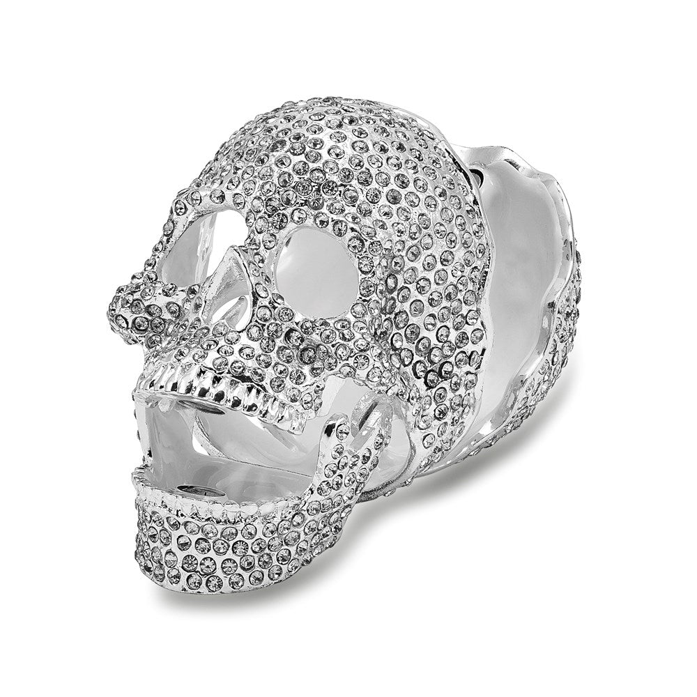 Jere Luxury Giftware, Bejeweled TREASURE TROVE Full Crystal Skull Trinket Box with Matching Pendant Trinket Box & Keepsake Container Collectible Gift by Jere Luxury Giftware