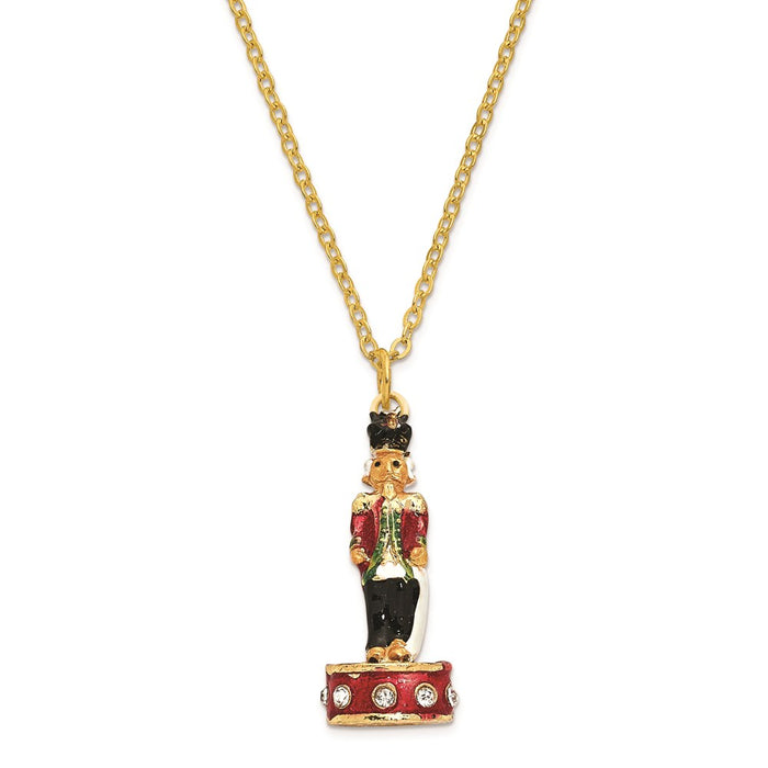 Jere Luxury Giftware, Bejeweled CHRISTOPH Nutcracker Trinket Box with Matching Pendant