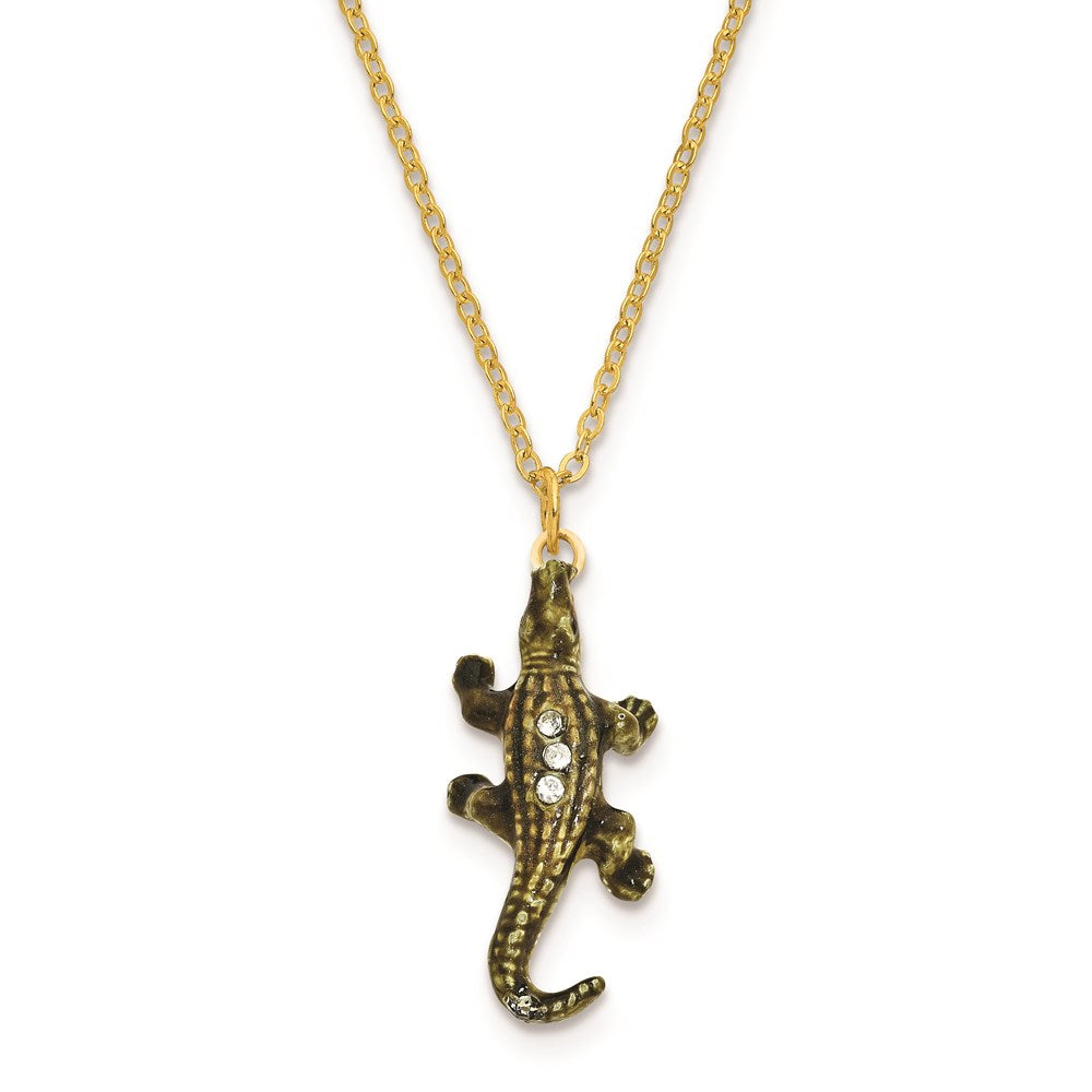 Jere Luxury Giftware, Bejeweled ALLIE Alligator Trinket Box with Matching Pendant Trinket Box & Keepsake Container Collectible Gift by Jere Luxury Giftware
