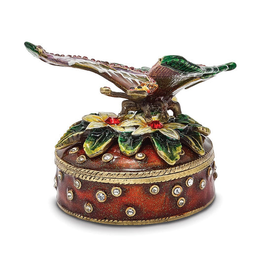 Jere Luxury Giftware, Bejeweled SANGRIA Butterfly Box Trinket Box with Matching Pendant Trinket Box & Keepsake Container Collectible Gift by Jere Luxury Giftware