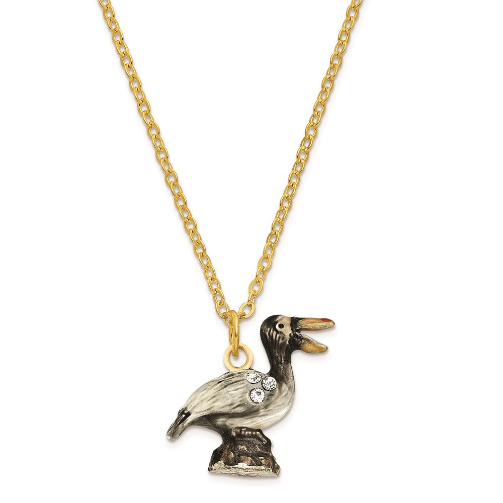 Jere Luxury Giftware, Bejeweled PATSY Pelican on Rocks Trinket Box with Matching Pendant Trinket Box & Keepsake Container Collectible Gift by Jere Luxury Giftware