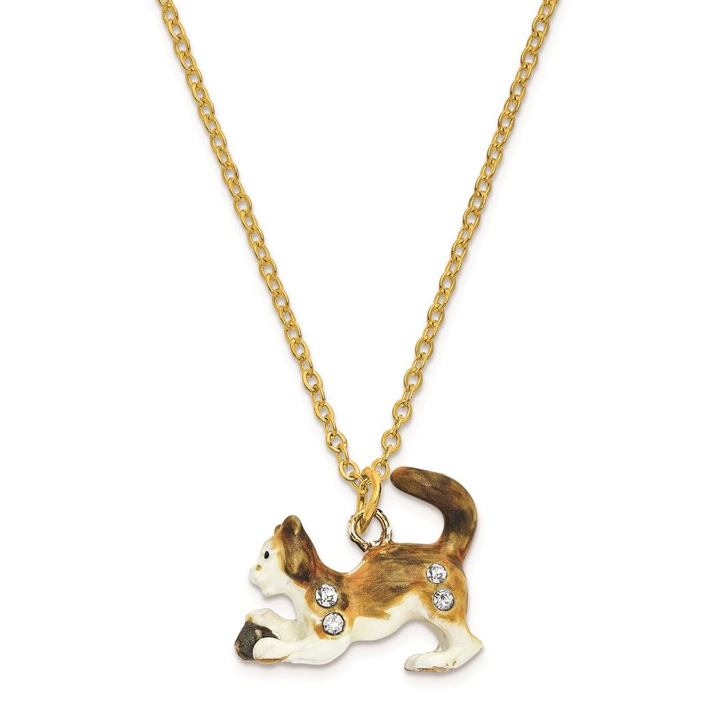 Jere Luxury Giftware, Bejeweled THOM & JERE Cat & Mouse Trinket Box with Matching Pendant Trinket Box & Keepsake Container Collectible Gift by Jere Luxury Giftware