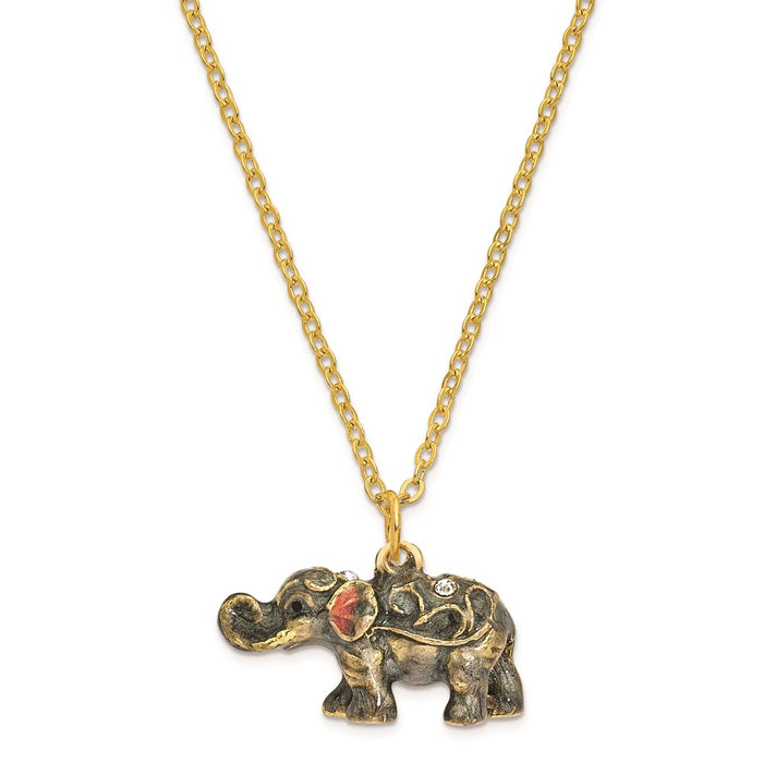 Jere Luxury Giftware, Bejeweled PRINCESS JAIPUR Elephant Trinket Box with Matching Pendant