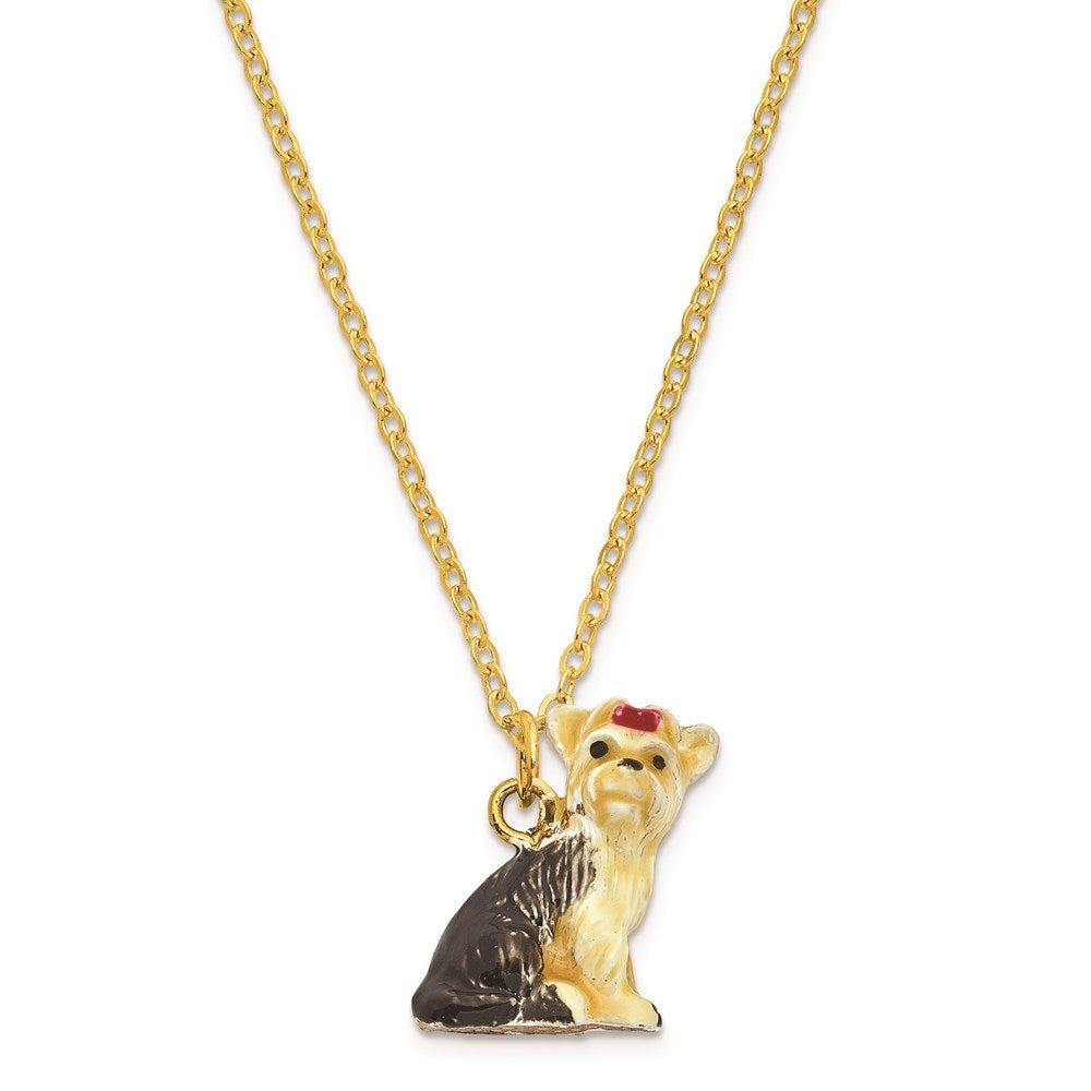 Jere Luxury Giftware, Bejeweled KIMBERLY Yorkshire Terrier Trinket Box with Matching Pendant Trinket Box & Keepsake Container Collectible Gift by Jere Luxury Giftware