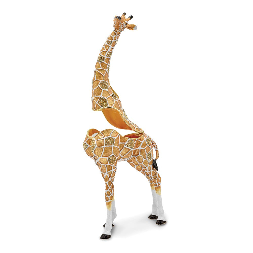 Jere Luxury Giftware, Bejeweled ELLISON Elegant Giraffe Trinket Box with Matching Pendant Trinket Box & Keepsake Container Collectible Gift by Jere Luxury Giftware