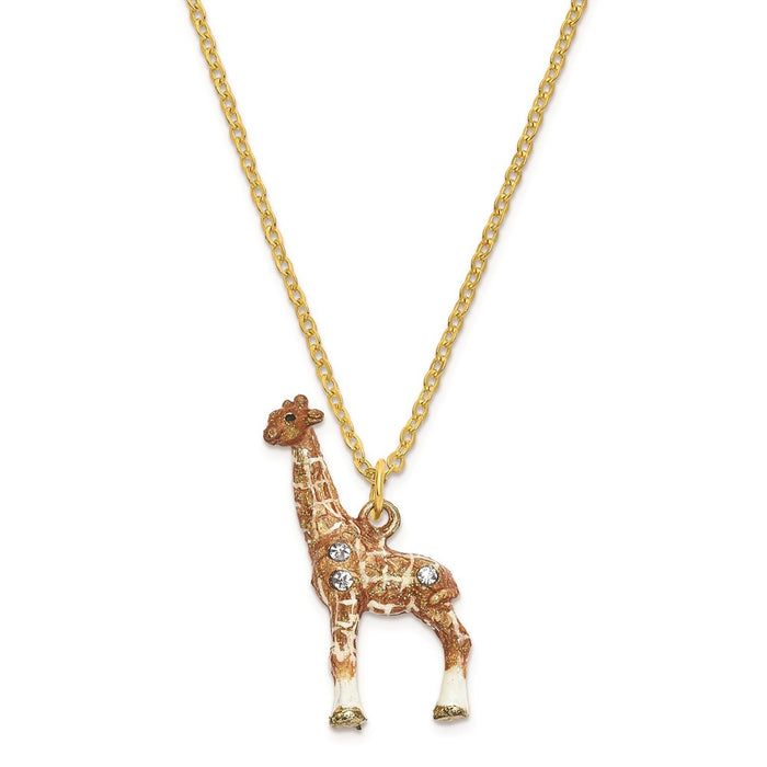 Jere Luxury Giftware, Bejeweled ELLISON Elegant Giraffe Trinket Box with Matching Pendant