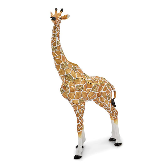 Jere Luxury Giftware, Bejeweled ELLISON Elegant Giraffe Trinket Box with Matching Pendant Trinket Box & Keepsake Container Collectible Gift by Jere Luxury Giftware