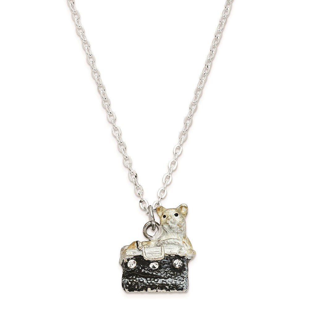 Jere Luxury Giftware, Bejeweled MISS KITTY Cat in Purse Trinket Box with Matching Pendant Trinket Box & Keepsake Container Collectible Gift by Jere Luxury Giftware