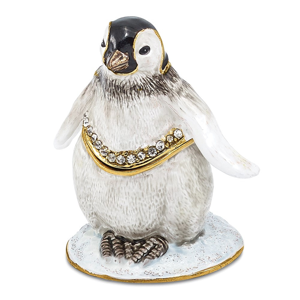 Jere Luxury Giftware, Bejeweled PEEPS Baby Penguin Trinket Box with Matching Pendant Trinket Box & Keepsake Container Collectible Gift by Jere Luxury Giftware