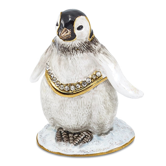 Jere Luxury Giftware, Bejeweled PEEPS Baby Penguin Trinket Box with Matching Pendant Trinket Box & Keepsake Container Collectible Gift by Jere Luxury Giftware