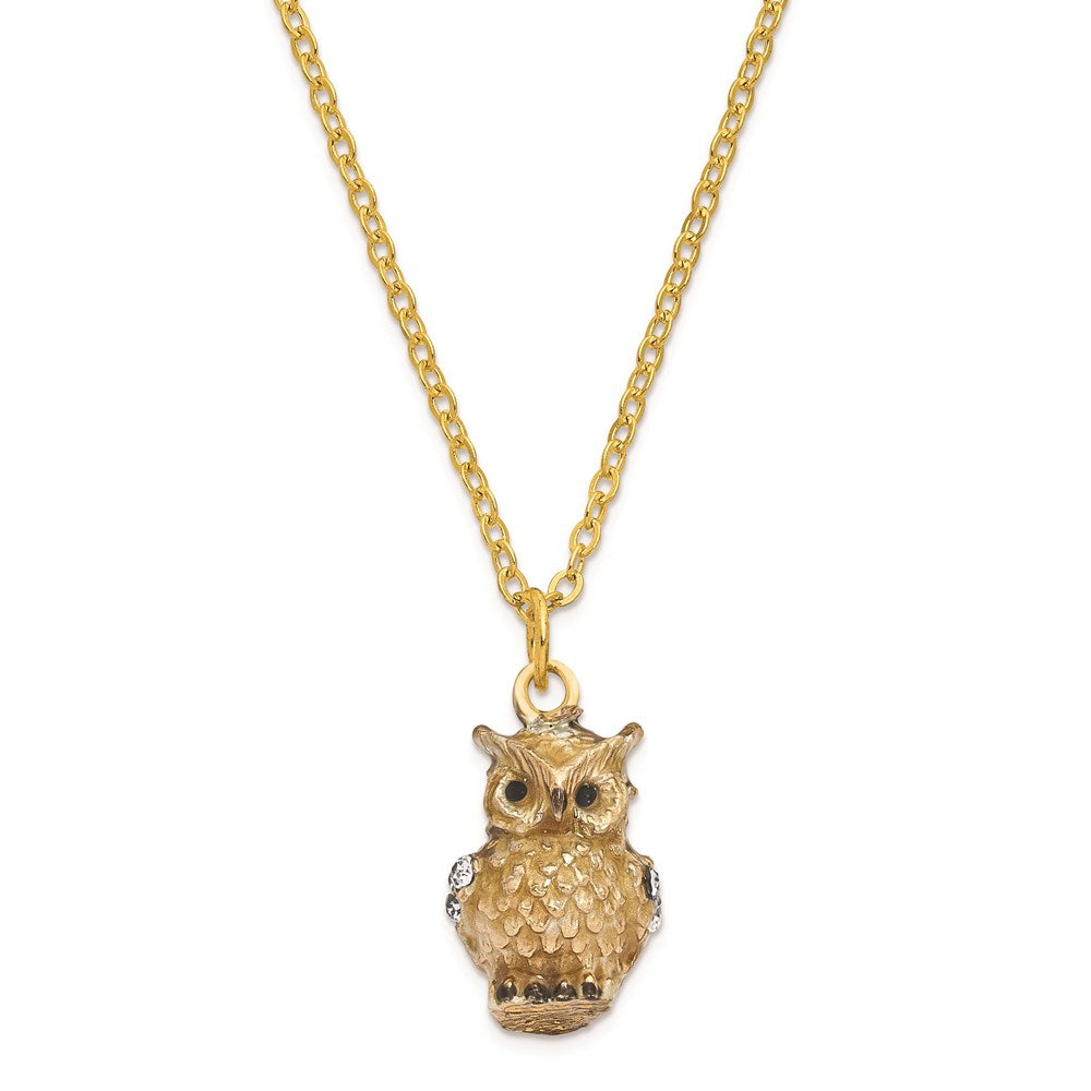 Jere Luxury Giftware, Bejeweled HOOTIE Horned Owl Trinket Box with Matching Pendant Trinket Box & Keepsake Container Collectible Gift by Jere Luxury Giftware