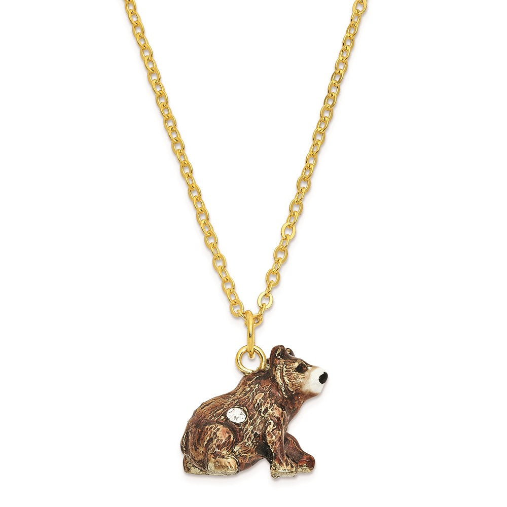 Jere Luxury Giftware, Bejeweled CODY Kodiak Bear Trinket Box with Matching Pendant Trinket Box & Keepsake Container Collectible Gift by Jere Luxury Giftware