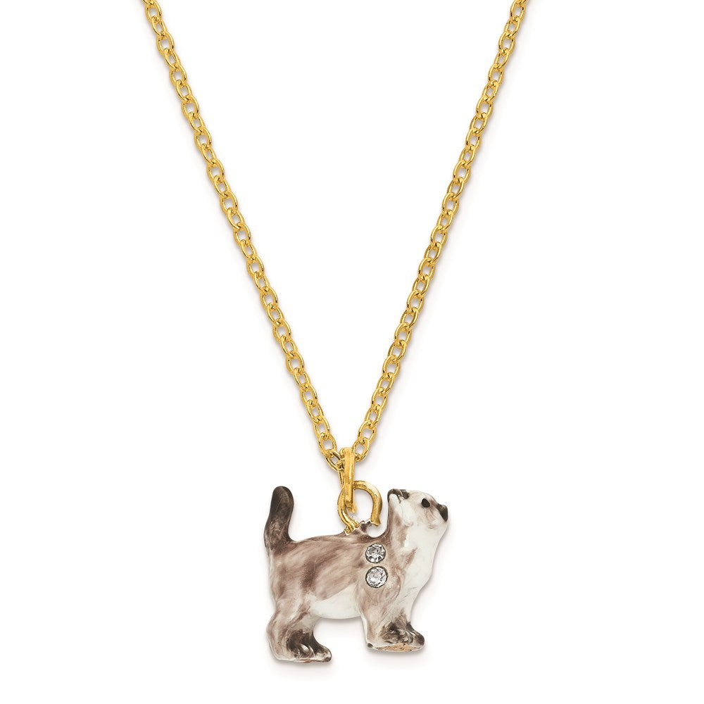 Jere Luxury Giftware, Bejeweled LAYSA Himalayan Cat Trinket Box with Matching Pendant Trinket Box & Keepsake Container Collectible Gift by Jere Luxury Giftware