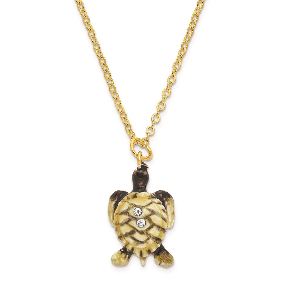 Jere Luxury Giftware, Bejeweled YELLOW SUN Sea Turtle Trinket Box with Matching Pendant Trinket Box & Keepsake Container Collectible Gift by Jere Luxury Giftware
