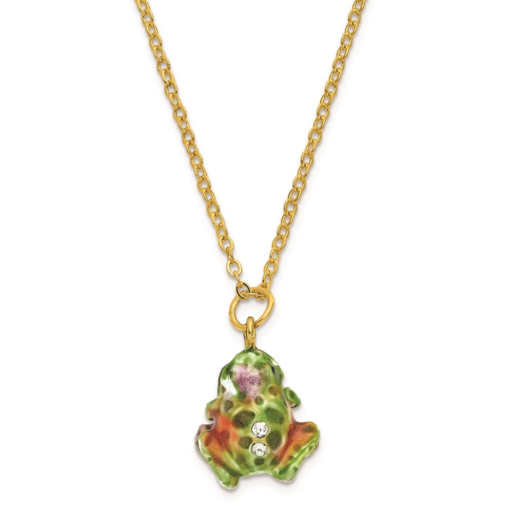 Jere Luxury Giftware, Bejeweled PEACE Psychedelic Frog Trinket Box with Matching Pendant Trinket Box & Keepsake Container Collectible Gift by Jere Luxury Giftware