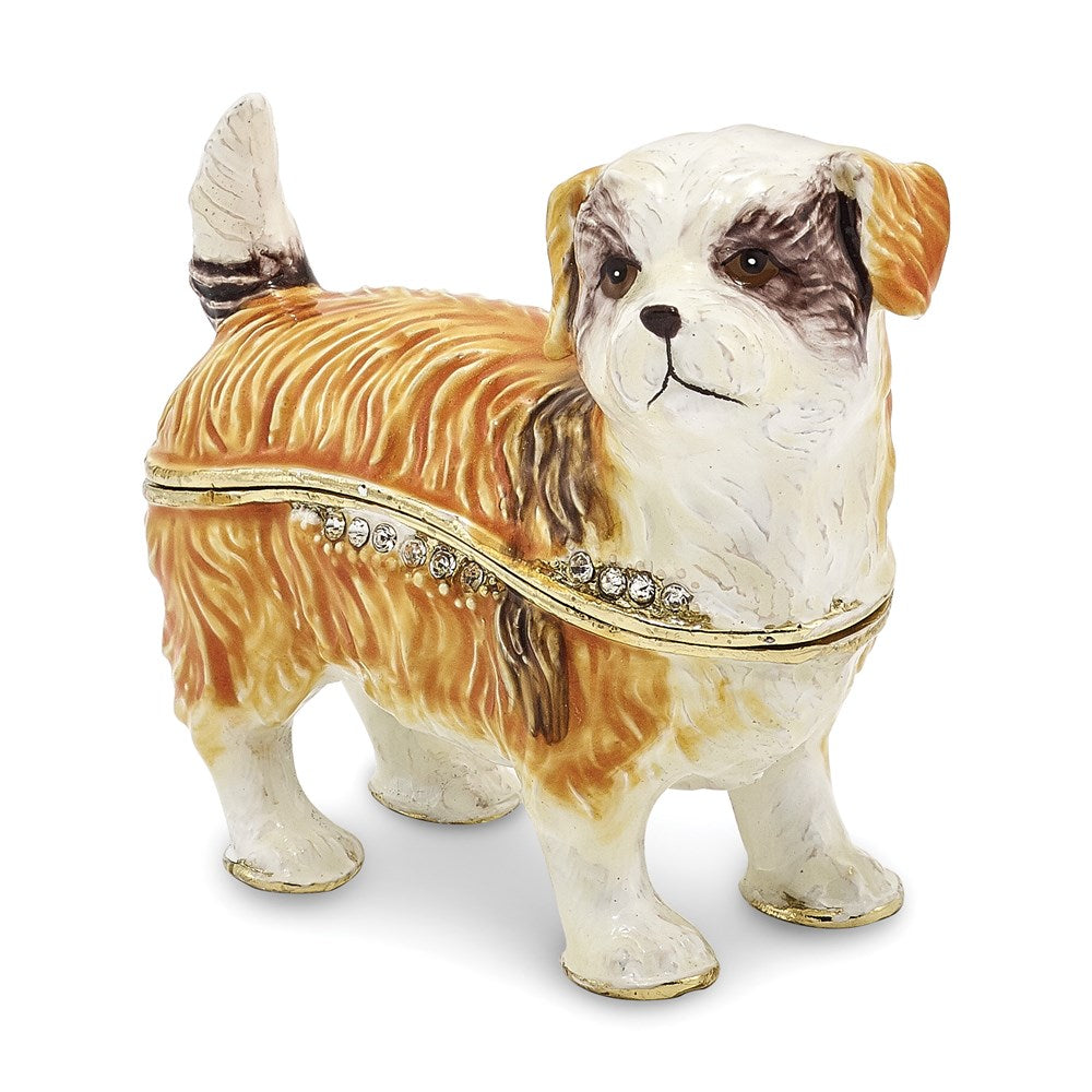 Jere Luxury Giftware, Bejeweled SALLY Shih Tzu Trinket Box with Matching Pendant Trinket Box & Keepsake Container Collectible Gift by Jere Luxury Giftware