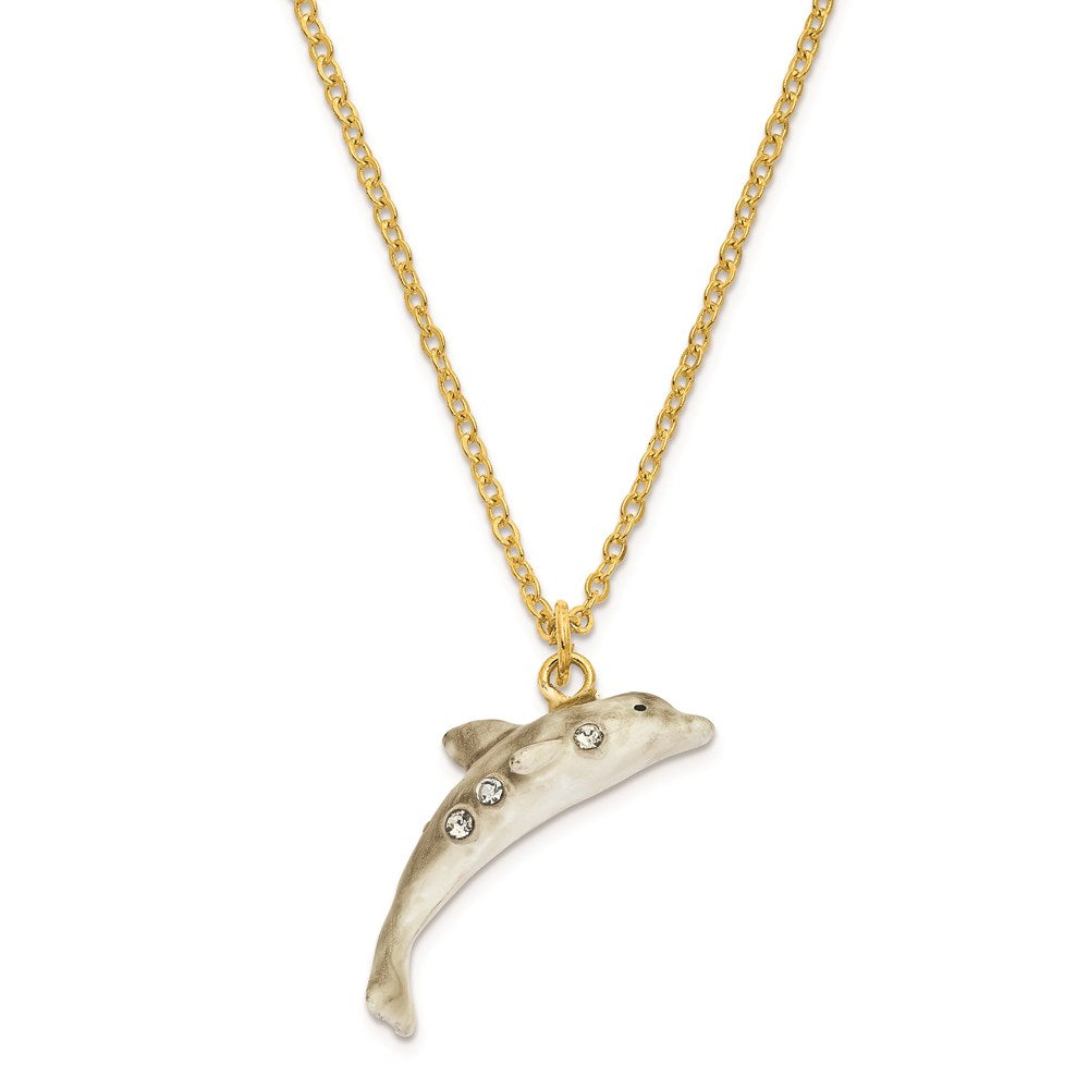Jere Luxury Giftware, Bejeweled FIONA & FINN Mother & Baby Dolphins Trinket Box with Matching Pendant Trinket Box & Keepsake Container Collectible Gift by Jere Luxury Giftware