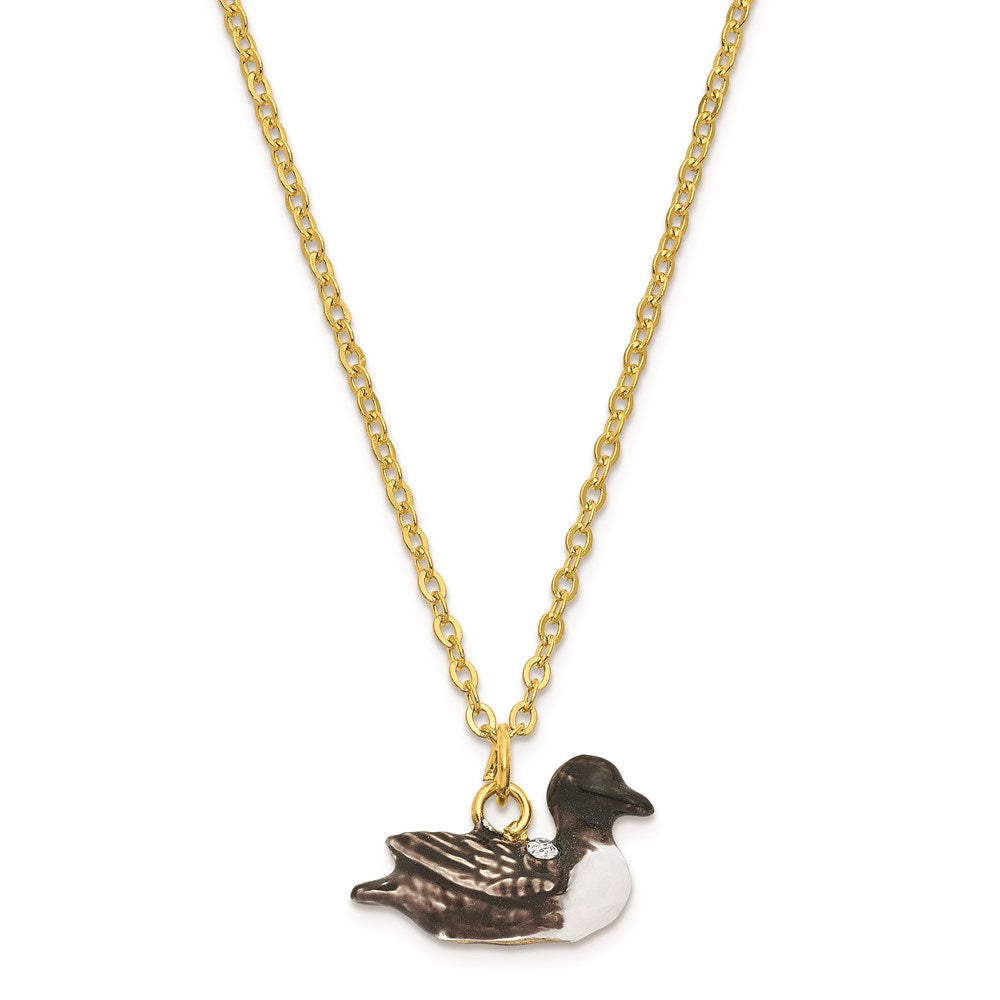 Jere Luxury Giftware, Bejeweled CARLO Loon Duck Trinket Box with Matching Pendant Trinket Box & Keepsake Container Collectible Gift by Jere Luxury Giftware