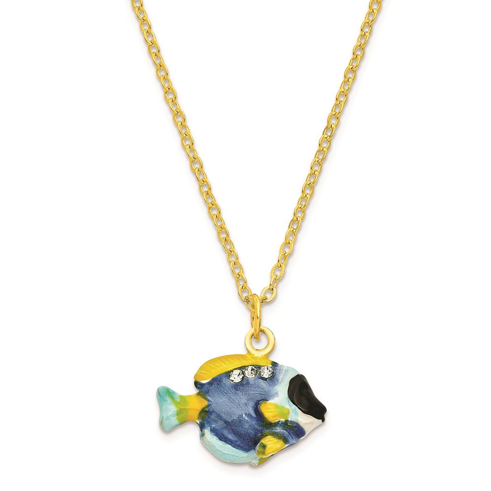 Jere Luxury Giftware, Bejeweled BLAKE Blue Tang Fish Trinket Box with Matching Pendant Trinket Box & Keepsake Container Collectible Gift by Jere Luxury Giftware