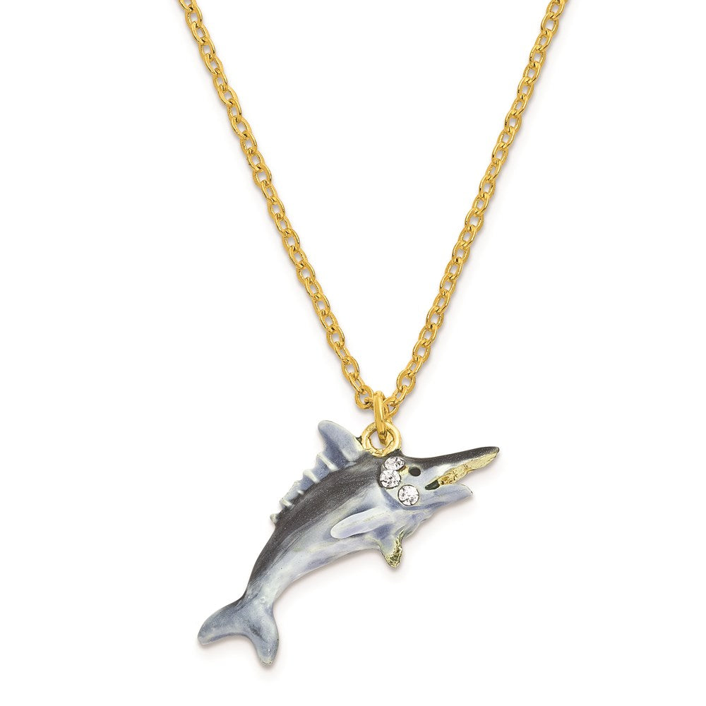 Jere Luxury Giftware, Bejeweled SAMMY Swordfish Trinket Box with Matching Pendant Trinket Box & Keepsake Container Collectible Gift by Jere Luxury Giftware