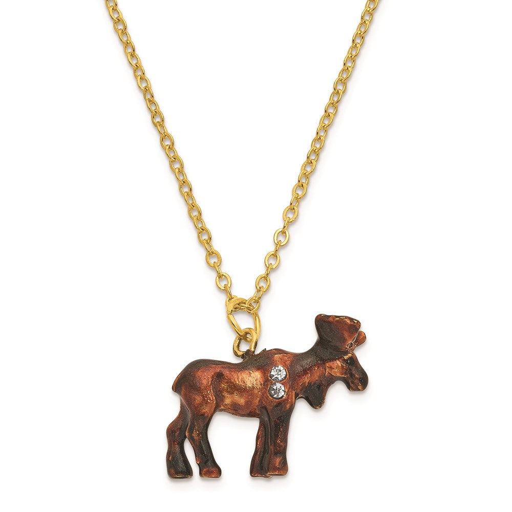 Jere Luxury Giftware, Bejeweled MILTON Moose Trinket Box with Matching Pendant Trinket Box & Keepsake Container Collectible Gift by Jere Luxury Giftware