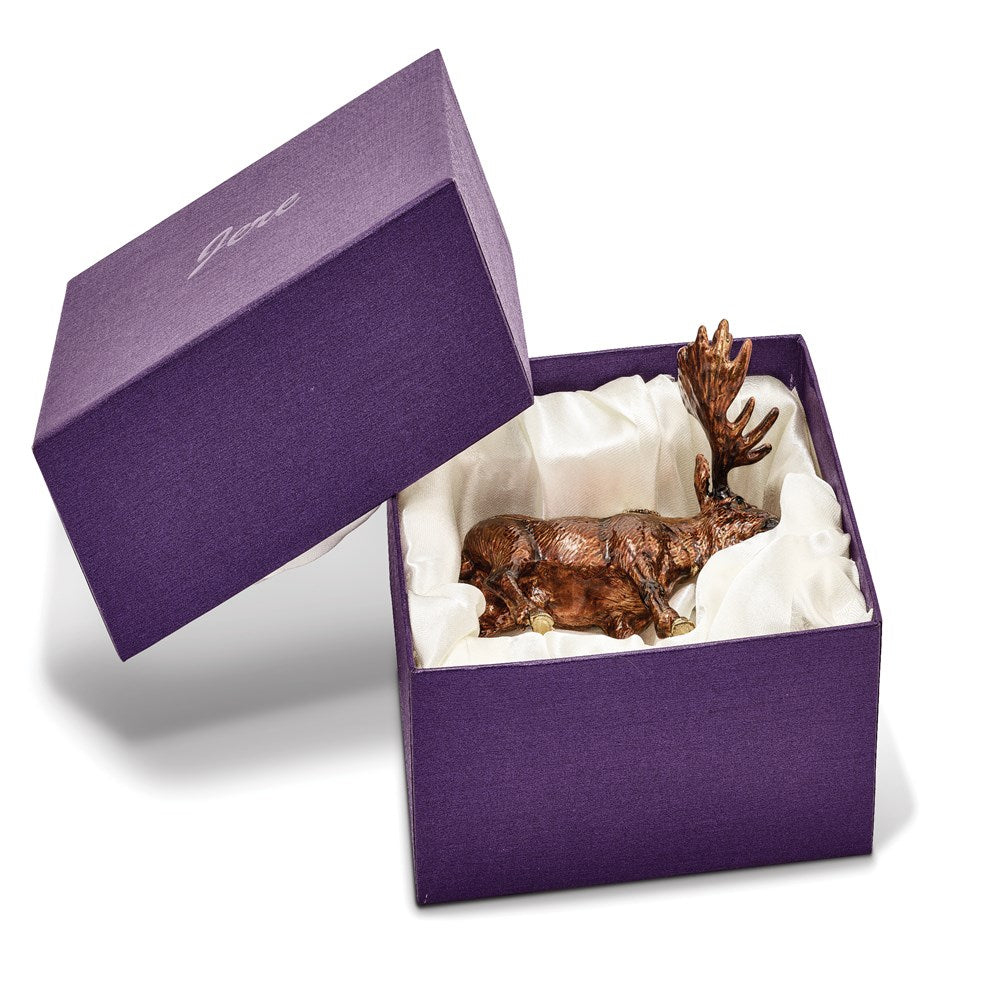 Jere Luxury Giftware, Bejeweled MILTON Moose Trinket Box with Matching Pendant Trinket Box & Keepsake Container Collectible Gift by Jere Luxury Giftware