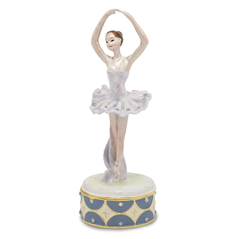 Jere Luxury Giftware, Bejeweled BLYTHE Ballerina on Point Trinket Box with Matching Pendant Trinket Box & Keepsake Container Collectible Gift by Jere Luxury Giftware