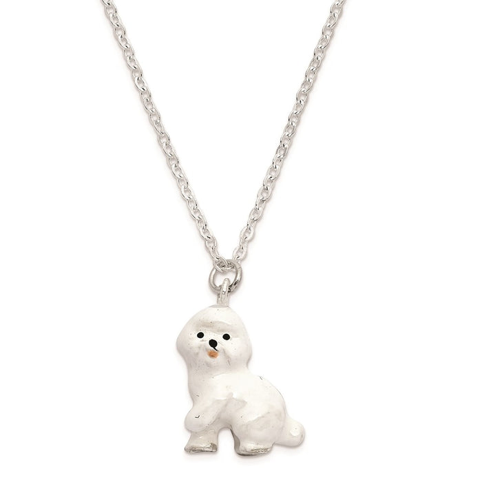 Jere Luxury Giftware, Bejeweled BRENDA Bichon Frise Trinket Box with Matching Pendant