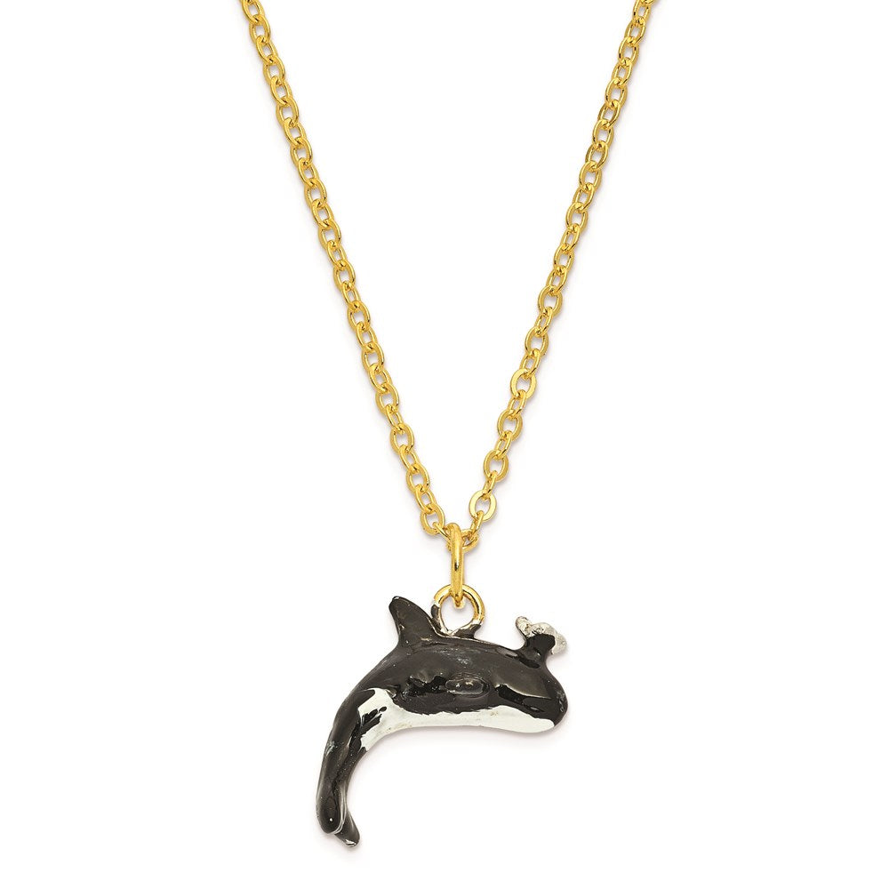 Jere Luxury Giftware, Bejeweled OLLIE Orca Whale on Waves Trinket Box with Matching Pendant Trinket Box & Keepsake Container Collectible Gift by Jere Luxury Giftware