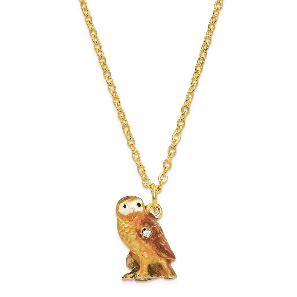 Jere Luxury Giftware, Bejeweled MR. WHOO Barn Owl Trinket Box with Matching Pendant Trinket Box & Keepsake Container Collectible Gift by Jere Luxury Giftware