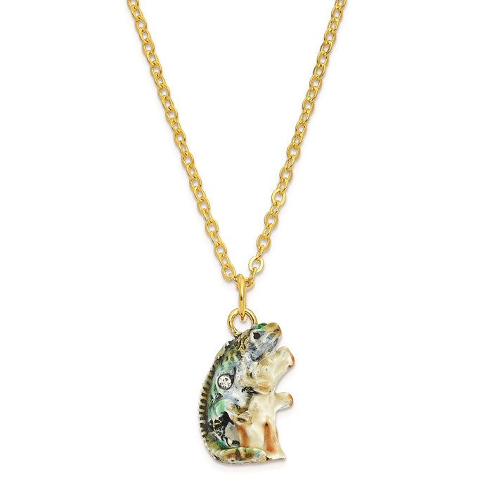 Jere Luxury Giftware, Bejeweled CAYMAN Blue Iguana on Branch Trinket Box with Matching Pendant