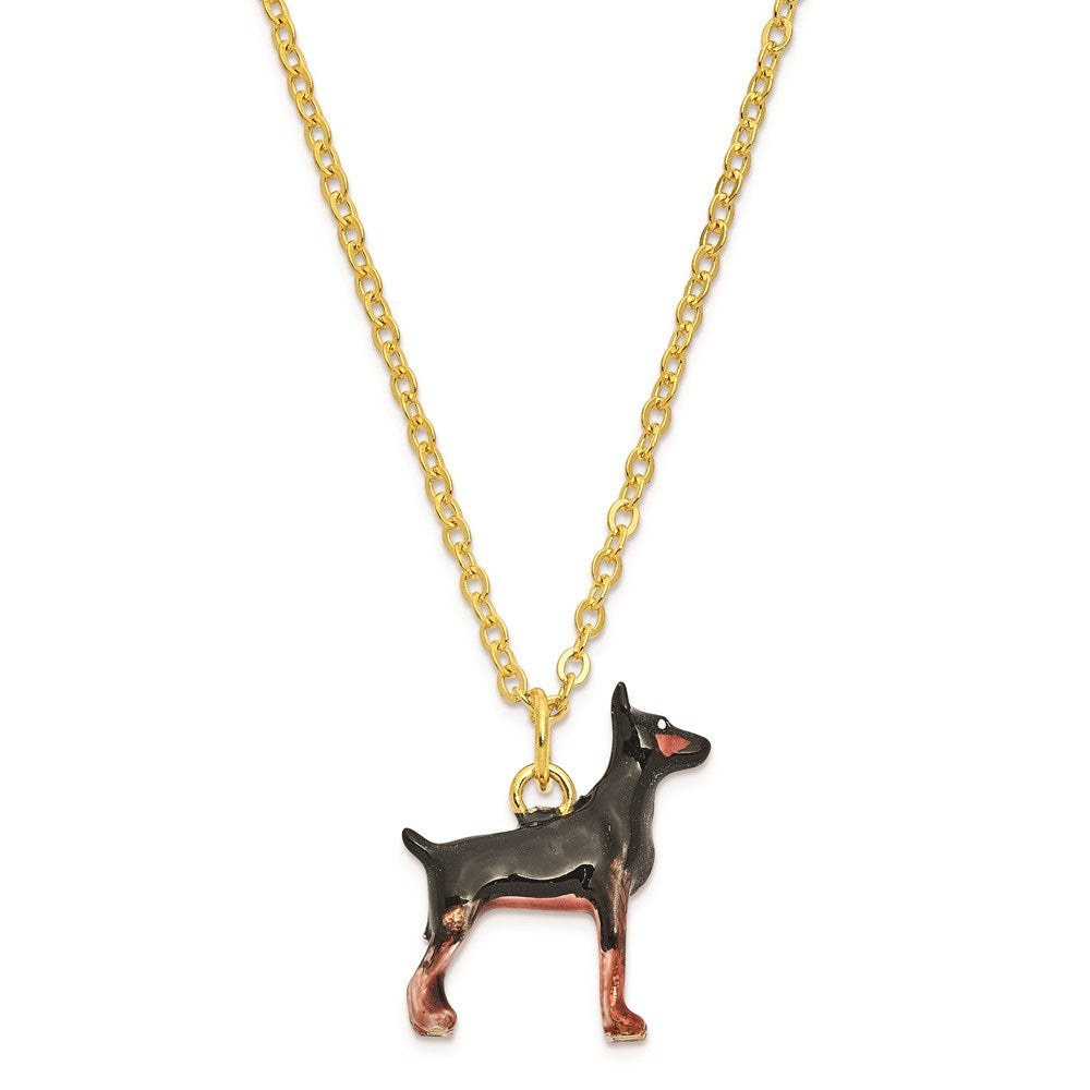 Jere Luxury Giftware, Bejeweled RALEIGH Doberman Pinscher Trinket Box with Matching Pendant Trinket Box & Keepsake Container Collectible Gift by Jere Luxury Giftware